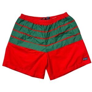 Vintage Polo Ralph Lauren Striped Swim Trunks (Size M)